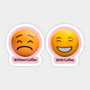 Funny Emoji Coffe Mug 11 onz and Sticker